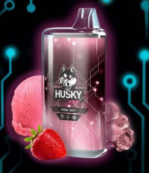 Электронная сигарета Husky Airmax - Milk Pink sky (Клубничное мороженое, лед), 8000 затяжек Электронная сигарета Husky Airmax - Milk Pink sky (Клубничное мороженое, лед), 8000 затяжек