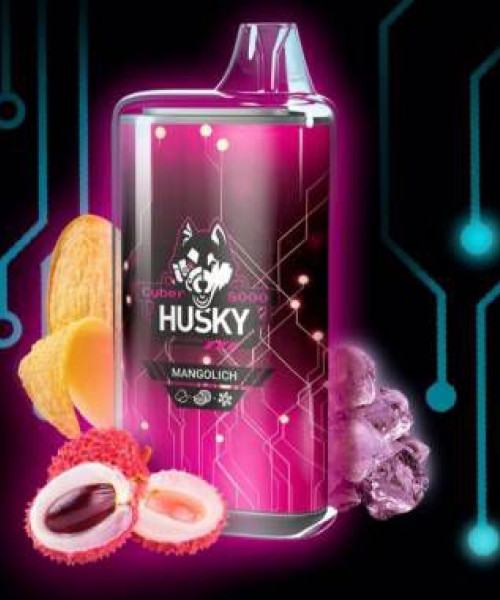 Электронная сигарета Husky Airmax - Mangolich (Манго, личи, лед), 8000 затяжек