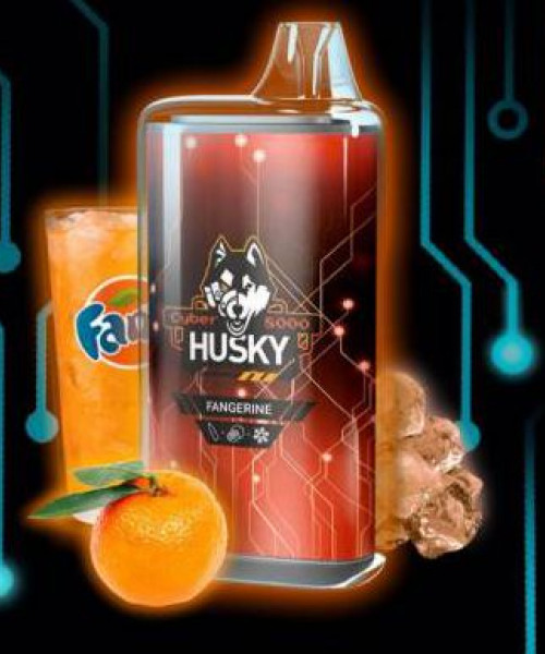 Электронная сигарета Husky Airmax - Fangerine (Мандариновая фанта, лед), 8000 затяжек