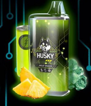 Электронная сигарета Husky Airmax - Wolf shack (Энергетик, ананас, лед), 8000 затяжек