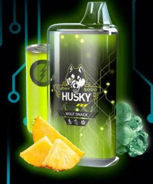 Электронная сигарета Husky Airmax - Wolf shack (Энергетик, ананас, лед), 8000 затяжек