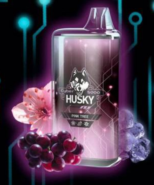 Электронная сигарета Husky Airmax - Milk Pink tree (Сакура, виноград, лед), 8000 затяжек