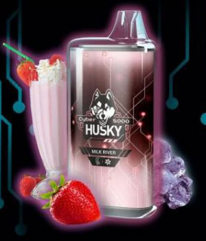 Электронная сигарета Husky Airmax - Milk river (Молочный коктейль, клубника, лед), 8000 затяжек