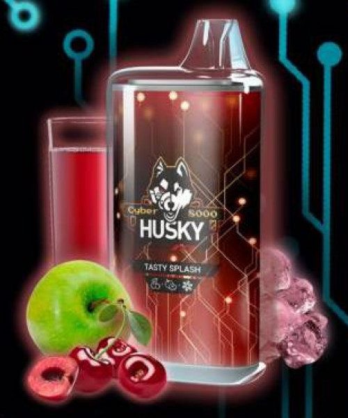 Электронная сигарета Husky Airmax - Milk Tasty splash (Зеленое яблоко, вишня), 8000 затяжек