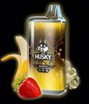 Электронная сигарета Husky Airmax -Bannika (Банан, клубника, лед), 8000 затяжек