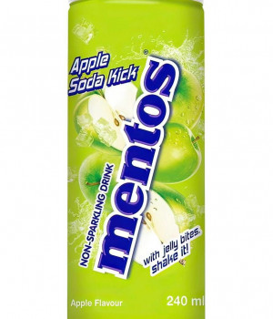 Напиток Mentos - Apple Soda (Яблочная содовая), 0.240л