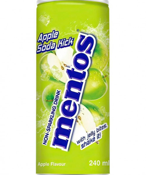 Напиток Mentos - Apple Soda (Яблочная содовая), 0.240л