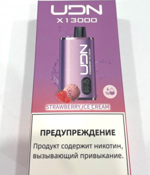 Электронная сигарета UDN X - Strawberry Ice Cream, 13000 затяжек