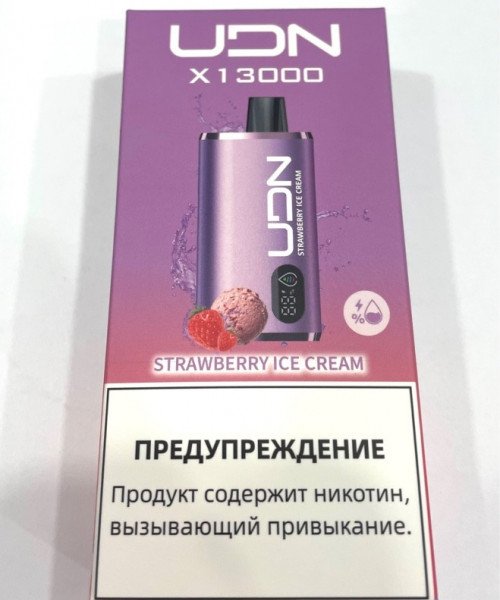 Электронная сигарета UDN X - Strawberry Ice Cream, 13000 затяжек