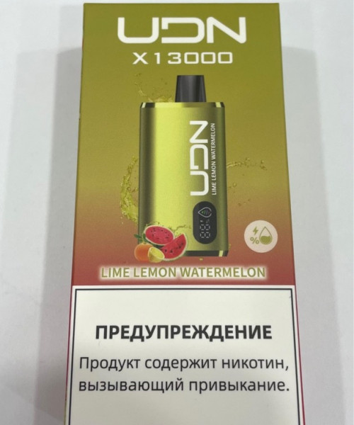 Электронная сигарета UDN X -  Lime Lemon Watermelon, 13000 затяжек