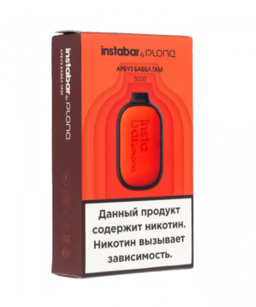 Электронная Сигарета PLONQ - Арбуз Баббл Гам, 5000 затяжек