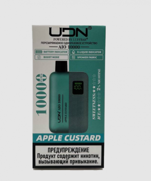Электронная сигарета UDN Aio -  Apple Custard, 10000 затяжек