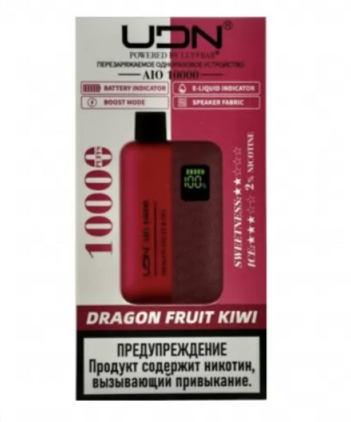Электронная сигарета UDN Aio - Dragon  Fruit Kiwi, 10000 затяжек