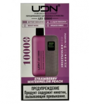 Электронная сигарета UDN Aio -  Strawberry Watermelon Peach, 10000 затяжек