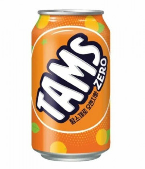 Лимонад Lotte Tams Zero - Orange (Апельсин), 0.35 л