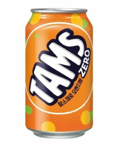 Лимонад Lotte Tams Zero - Orange (Апельсин), 0.35 л