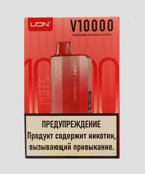 Электронная сигарета UDN V - Watermelon Bubble Gum, 10000 затяжек