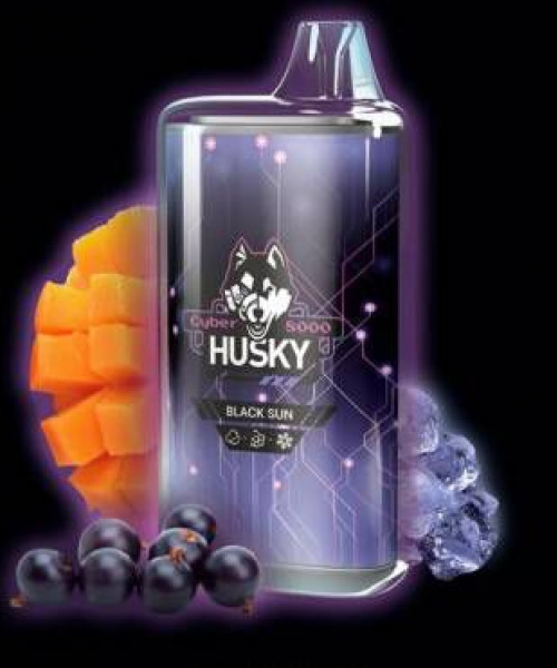 Электронная сигарета Husky Airmax - Black sun (Манго, черная смородина, лед), 8000 затяжек
