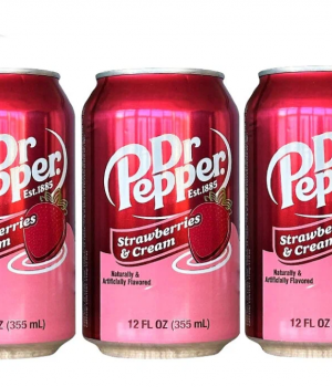 Лимонад DR.PEPPER - Strawberries & Cream Soda, 0.355 л