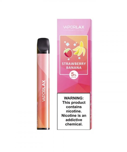 Электронная сигарета Vaporlax - Strawberry Banana (Клубника-Банан), 800 затяжек