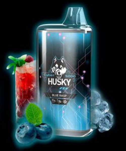 Электронная сигарета Husky Airmax - Blue rasp (Малиновый лимонад, черника, лед), 8000 затяжек (2)