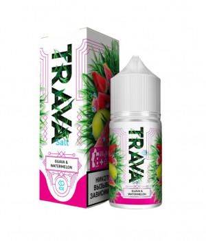 Жидкость Trava 30мл 20мг strong - Арбуз-Гуава-лёд (Guava & Watermelon)