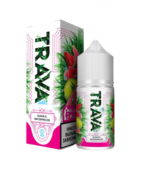 Жидкость Trava 30мл 20мг - Арбуз-Гуава-лёд (Guava & Watermelon)