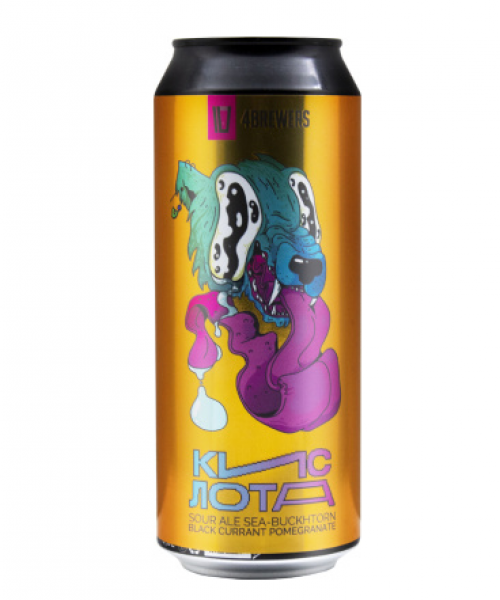 Пивной напиток 4Brewers - Кислота (Облепиха, смородина, гранат), 0.5л, 4.5%