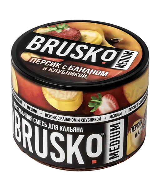 Brusko 50 г - Персик с Бананом и Клубникой