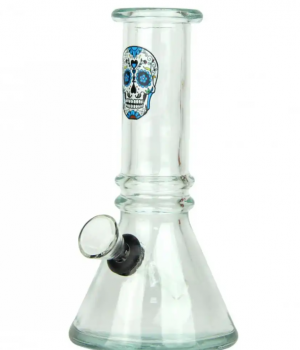 Бонг стеклянный Mex Skull, 15 см