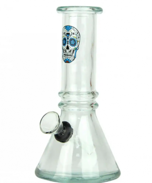 Бонг стеклянный Mex Skull, 15 см