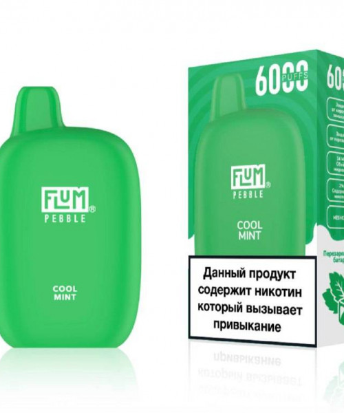 Электронная сигарета Flum Pebble - Spearmint (Сладкая Мята), 6000 затяжек