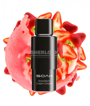 Картридж SOAK Q - Strawberry Milkshake (Клубничный милкшейк), 3000 затяжек