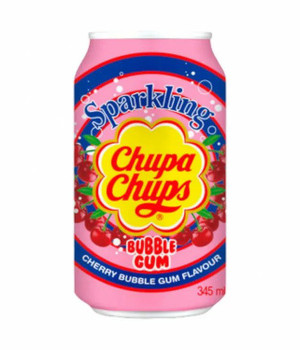 Лимонад Chupa Chups - Bubble Gum Cherry (Вишневая жвачка), 0.345 л