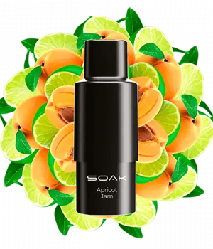 Картридж SOAK Q - Apricot Jam (Абрикосовый джем), 1500 затяжек