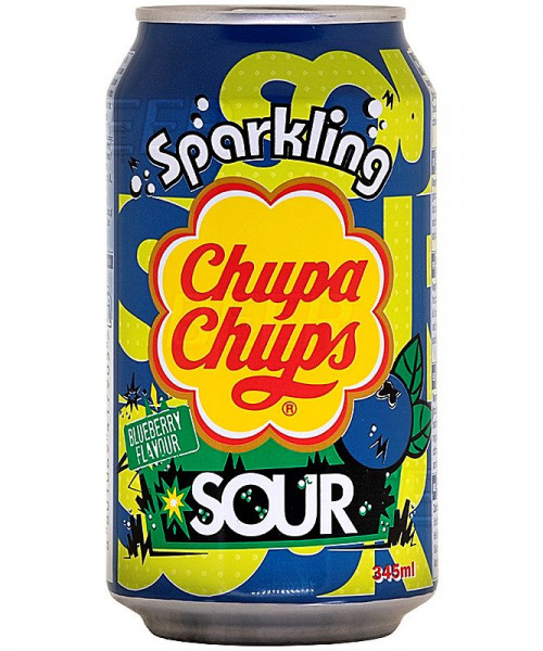 Лимонад Chupa Chups - Sour Blueberry (Кислая черника), 0.345л