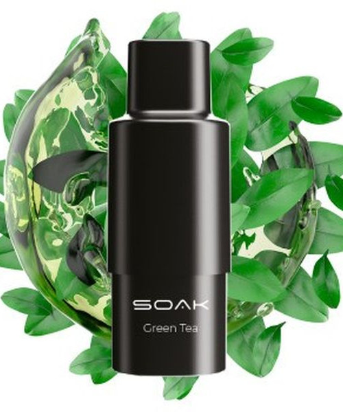 Картридж SOAK Q - Green Tea (Зеленый чай), 1500 затяжек