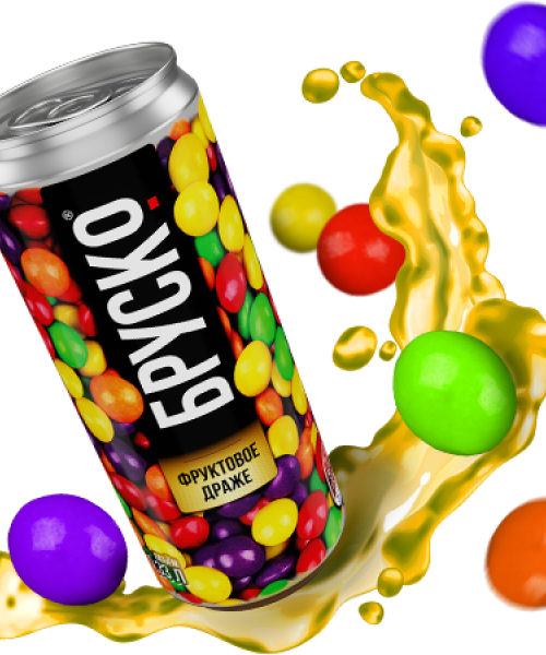 Лимонад BRUSKO - Фруктовое драже, 0.33 л