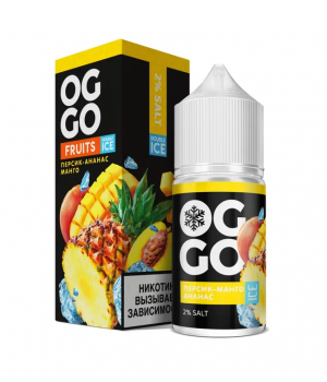 Жидкость OGGO Fruits 30мл 20мг Hard - Персик Ананас Манго (Double ICE)
