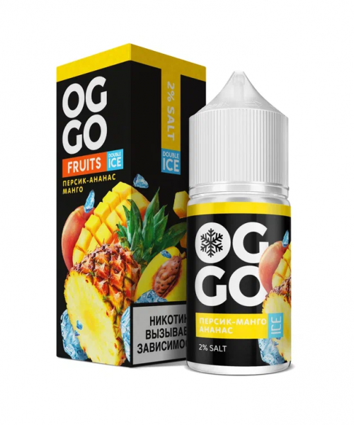 Жидкость OGGO Fruits 30мл 20мг Hard - Персик Ананас Манго (Double ICE)