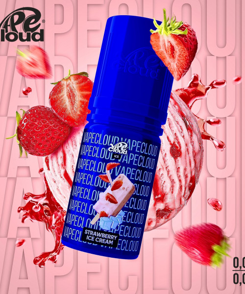 Жидкость Vape Cloud Ice 30 мл 20 мг - Strawberry Ice Cream (Клубничное мороженое)