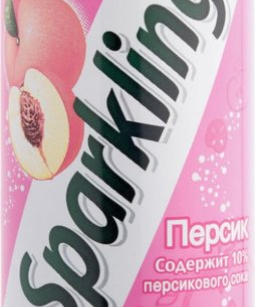 Лимонад Lotte - Sparking Peach, 0.345 л