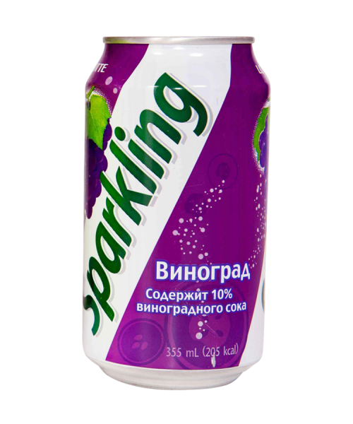Лимонад Lotte - Sparking Grape, 0.345 л