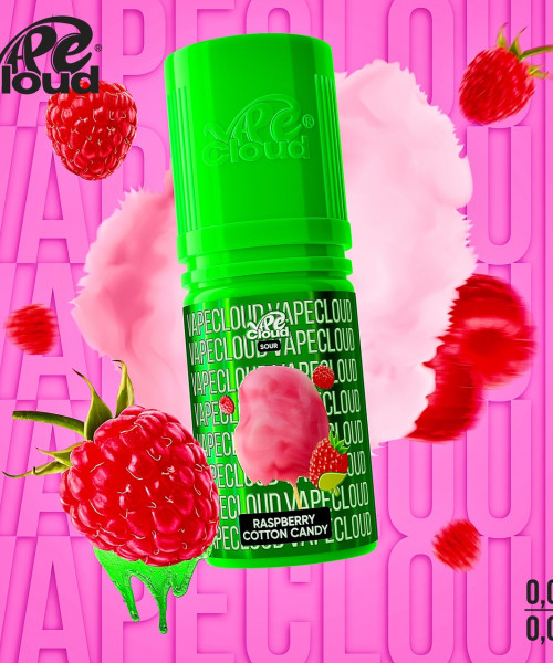 Жидкость Vape Cloud Sour 30 мл 20 мг - Raspberry Cotton Candy (Кислая малиновая вата)