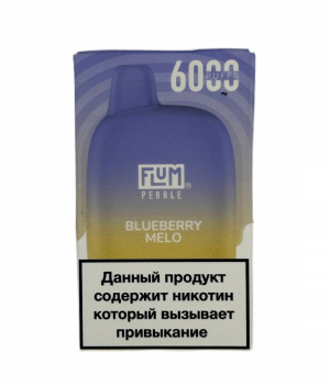 Электронная сигарета Flum Pebble - Blueberry Melo (Черника Дыня), 6000 затяжек