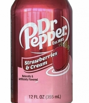 Лимонад DR.PEPPER - Strawberries &amp; Cream Soda, 0.355 л