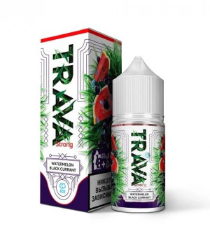 Жидкость Trava 30мл 20мг strong - Арбуз-черная смородина-лёд (Watermelon Black-Currant)