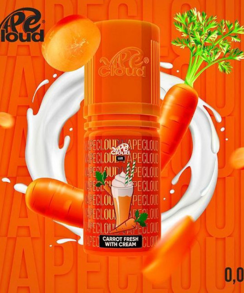 Жидкость Vape Cloud Lux 30 мл 20 мг Hard - Carrot Fresh With Cream (Морковный фреш со сливками и льдом)