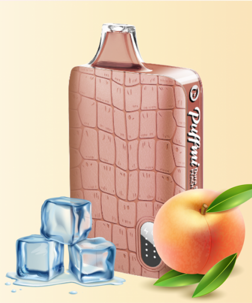 Электронная сигарета Puffmi Dura - Peach ice (Персик Лед), 9000 затяжек