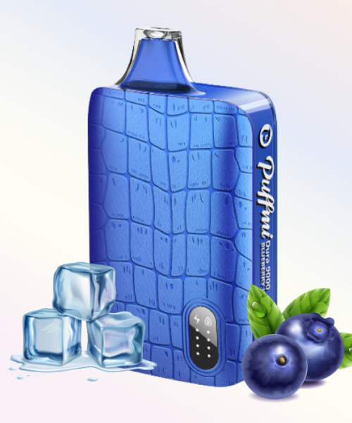 Электронная сигарета Puffmi Dura - Blueberry Ice (Черника Лед), 9000 затяжек